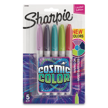 Sharpie® Cosmic Color Permanent Markers, Medium Bullet Tip, Assorted Cosmic Colors, 5-pack freeshipping - TVN Wholesale